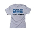 thumbnail image 1 of Greece Table Tennis - Olympic Games - Rio - Flag Girl's Cotton Youth Grey T-Shirt, 1 of 2