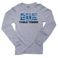 thumbnail image 1 of Greece Table Tennis - Olympic Games - Rio - Flag Men's Long Sleeve Grey T-Shirt, 1 of 2