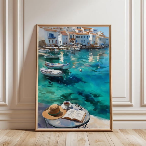 Greece Wall Art Print, Unframed Paper Poster 24x36in