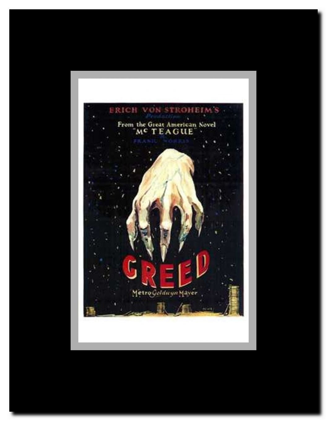 Greed Framed Movie Poster