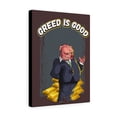 thumbnail image 1 of Greed Is Good Wall Street Canvas Wall Art - Bold Trader Motivation, 1 of 9