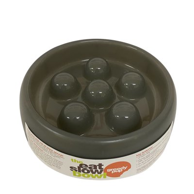 Greedy Pup The Eat Slow Bowl by Greedy Pup Gray One-Size