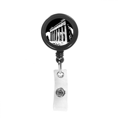 Greek Acropolis Athens Ancient Retractable Keychain Badge Holder ID Badge