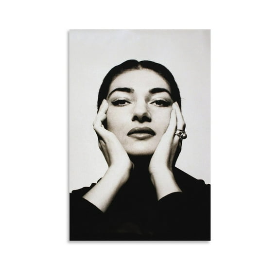 Greek Actors And Celebrities Maria Callas Retro Poster Posters Wall Art Painting Canvas Gift Living Room Prints Bedroom Decor Poster Artworks 12x18inch(30x45cm)