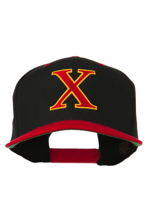 Greek Alphabet CHI Embroidered Cap - Black Red OSFM