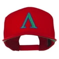 thumbnail image 1 of Greek Alphabet Lambda Embroidered Flat Bill Cap - Red OSFM, 1 of 5