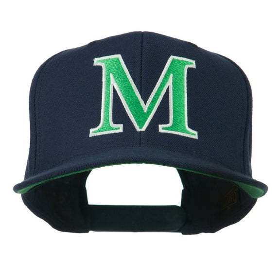 Greek Alphabet Mu Embroidered Cap - Navy OSFM