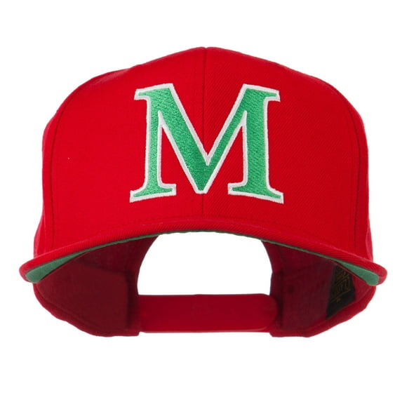 Greek Alphabet Mu Embroidered Cap - Red OSFM