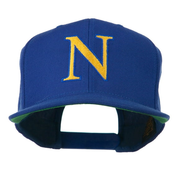 Greek Alphabet NU Embroidered Flat Bill Cap - Royal OSFM