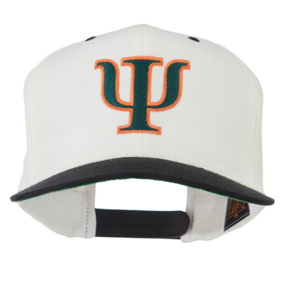 Greek Alphabet PSI Embroidered Classic Two Tone Cap - Natural Black OSFM