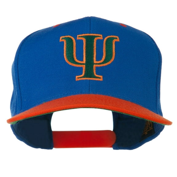 Greek Alphabet PSI Embroidered Classic Two Tone Cap - Royal Orange OSFM
