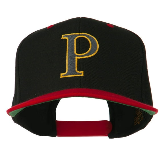 Greek Alphabet RHO Embroidered Two Tone Cap - Black Red OSFM