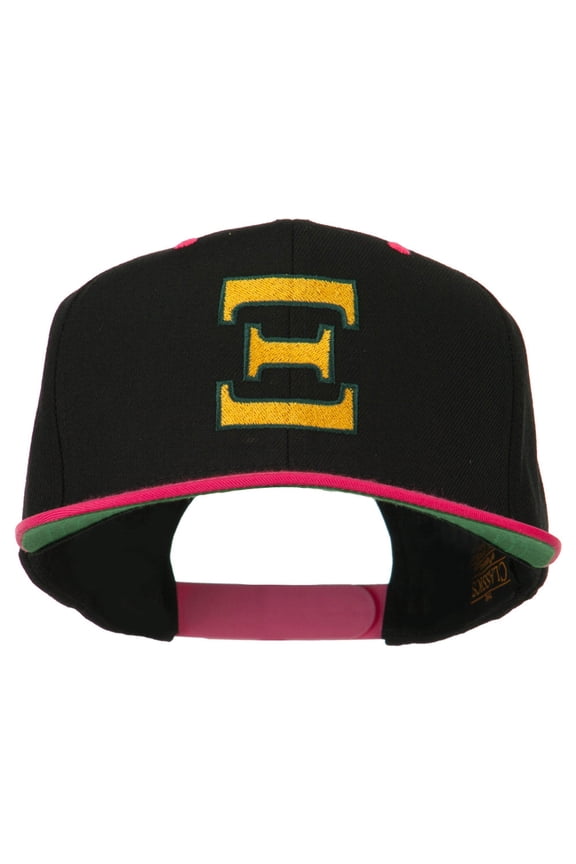 Greek Alphabet Xi Embroidered Classic Two Tone Cap - Black Pink OSFM