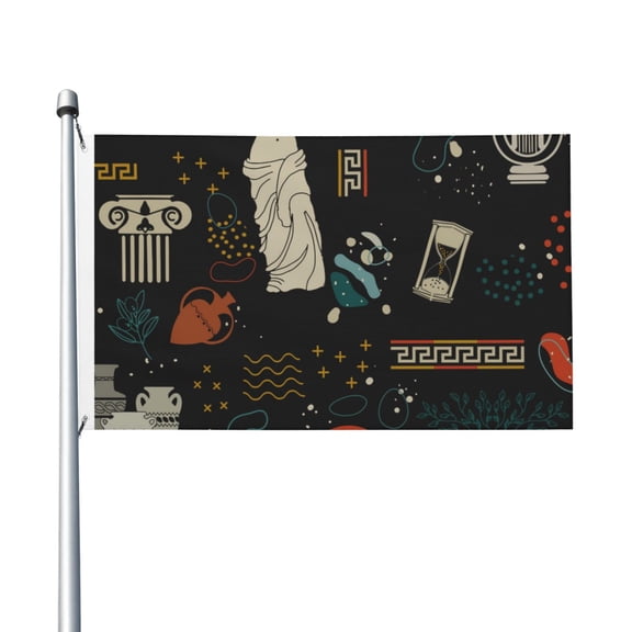 Greek Antique Statues Flag 3X5 Ft Garden Yard House Flags Banner Sign Outdoor Indoor Party Home Garden Decoration