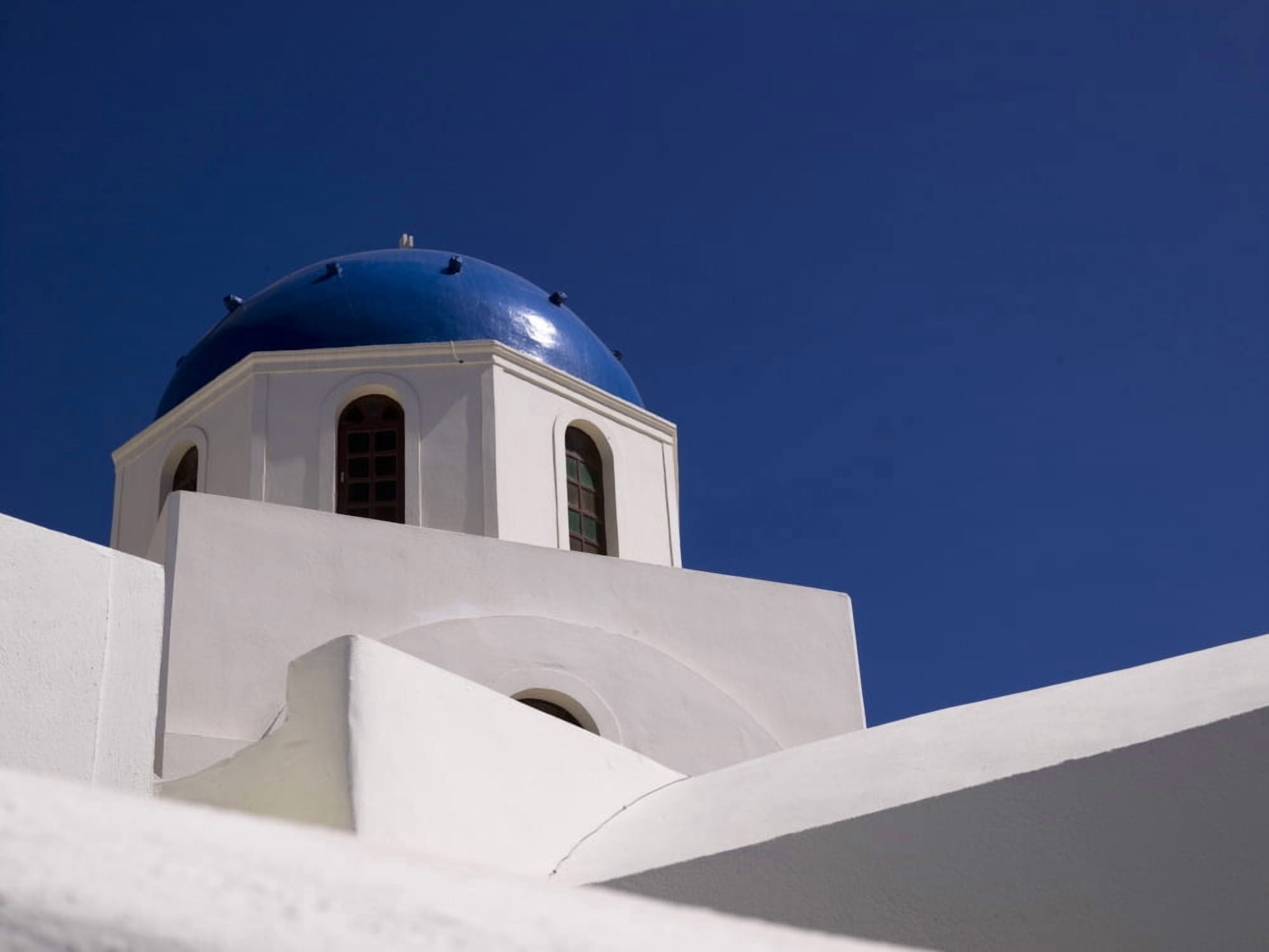 Greek Architecture Santorini Greece Canvas Art - Keith Levit Design Pics (19 x 14)