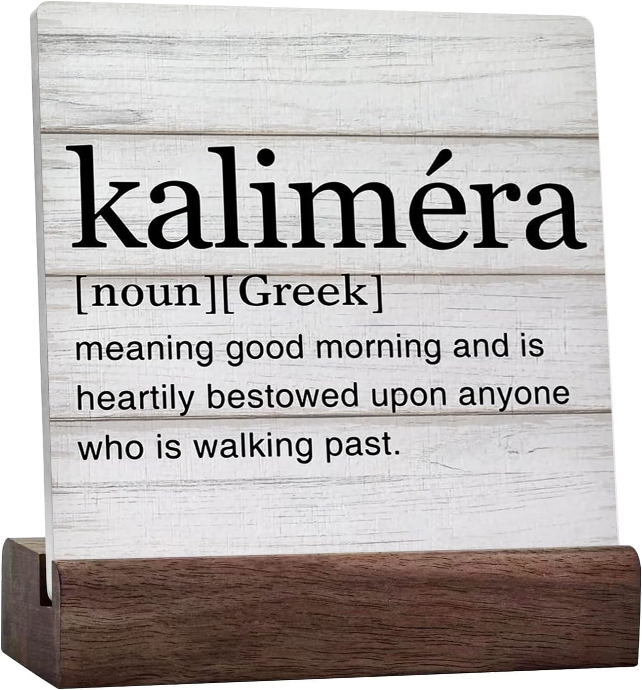 Greek Art Kalimera Definition Ceramic Table Sign Minimalist Greek Hello ...