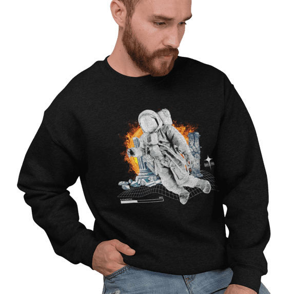 Greek Astronaut Unisex Premium Crewneck Sweatshirt