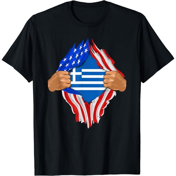 Greek Blood Inside Me T-Shirt | Greece Flag Gift