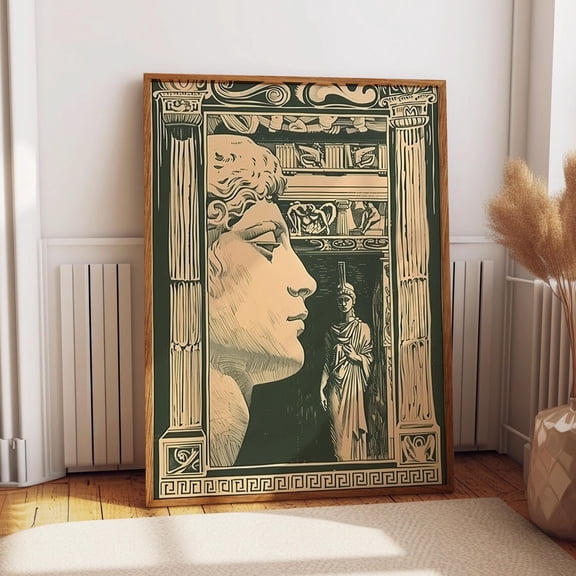 Greek Bust Wall Art - Antique Sculpture Print Museum Quality Poster - Greek Mythology Wall Art, Modern Wall Decor, 8x12 UNFRAMED
