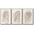 thumbnail image 1 of Greek Busts IV - Framed Premium Gallery Wrapped Canvas L Frame 3 Piece Set - Ready to Hang, 1 of 9