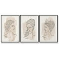 thumbnail image 1 of Greek Busts IV - Framed Premium Gallery Wrapped Canvas L Frame 3 Piece Set - Ready to Hang, 1 of 9