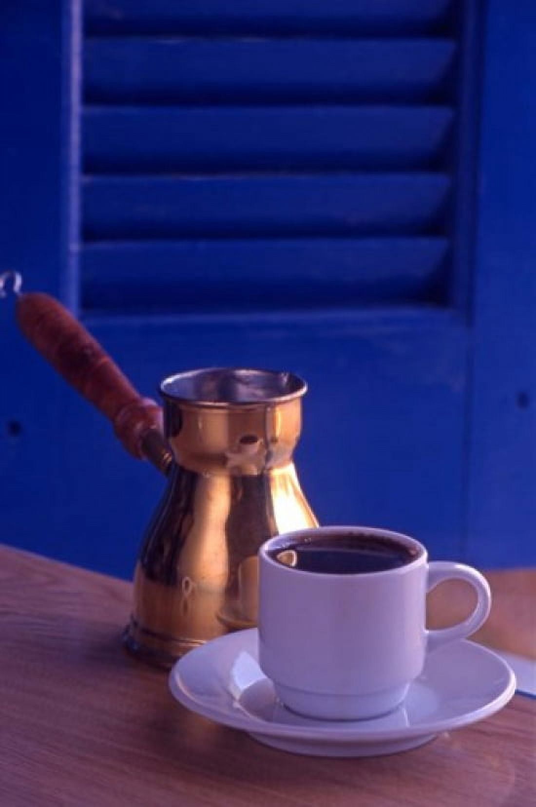 Greek Coffee and Copper Pot Crete Greece Canvas Art - Steve Outram DanitaDelimont (26 x 38)