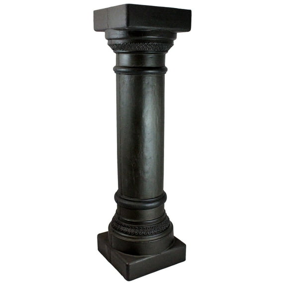 Greek Column Statue - Natural Bronze Appearance - Made of Resin - Lightweight - 32" Height