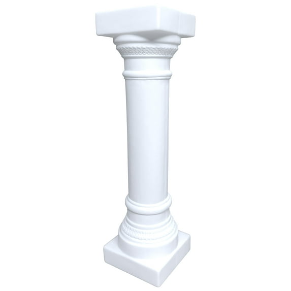 Greek Column Statue – Natural Stone Appearance – Made of Resin – Lightweight – 32” Height