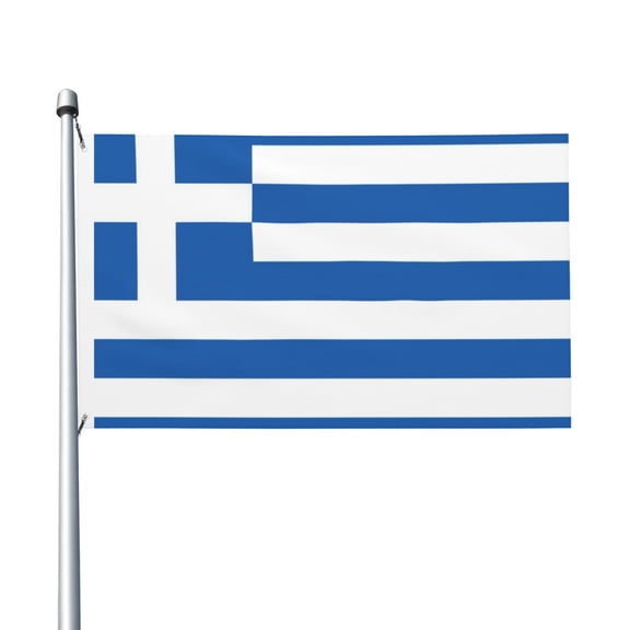 Greek Flag Flag Double Sided Printed 3x5 Ft Flag Banner Suitable For Yard Outdoor Party Decorative