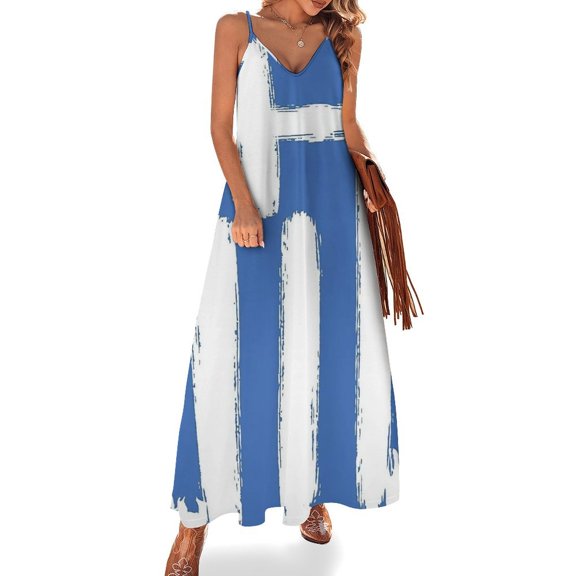 Greek Flag Growing Up Sleeveless Dress Dresses Women Summer Women's Summer Clothing