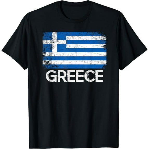 Greek Flag T-Shirt | Vintage Made In Greece Gift