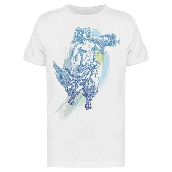 Greek God of Travelers Flying T-Shirt Men -Image by Shutterstock, Male x-Large
