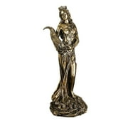 Greek Goddess Hestia Statue Of Wealth Copper Resin Sculpture 10.4 Inch Ancient Greek Art Decor Symbol Of Family Harmony Good Luck Home Office Gift
