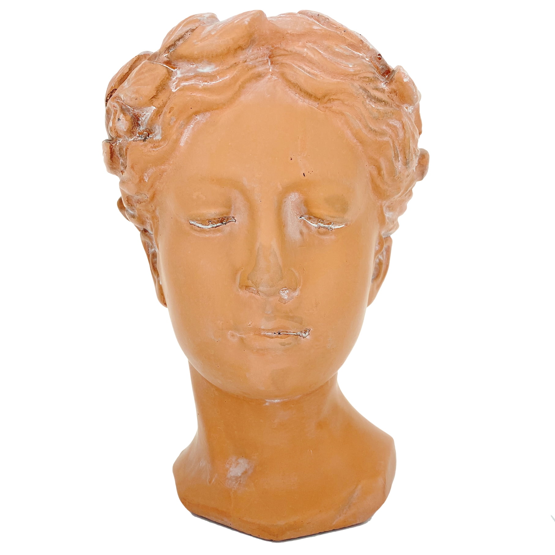 Greek Goddess Planter Lady Head Bust Terracotta Flower Pot, Indoor ...