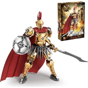 Greek Gods Red Armor Knight Toy Set, Mini Roman Soldier Building Blocks Kits, Acropolis Colosseum Knight Collections, 878 Pcs