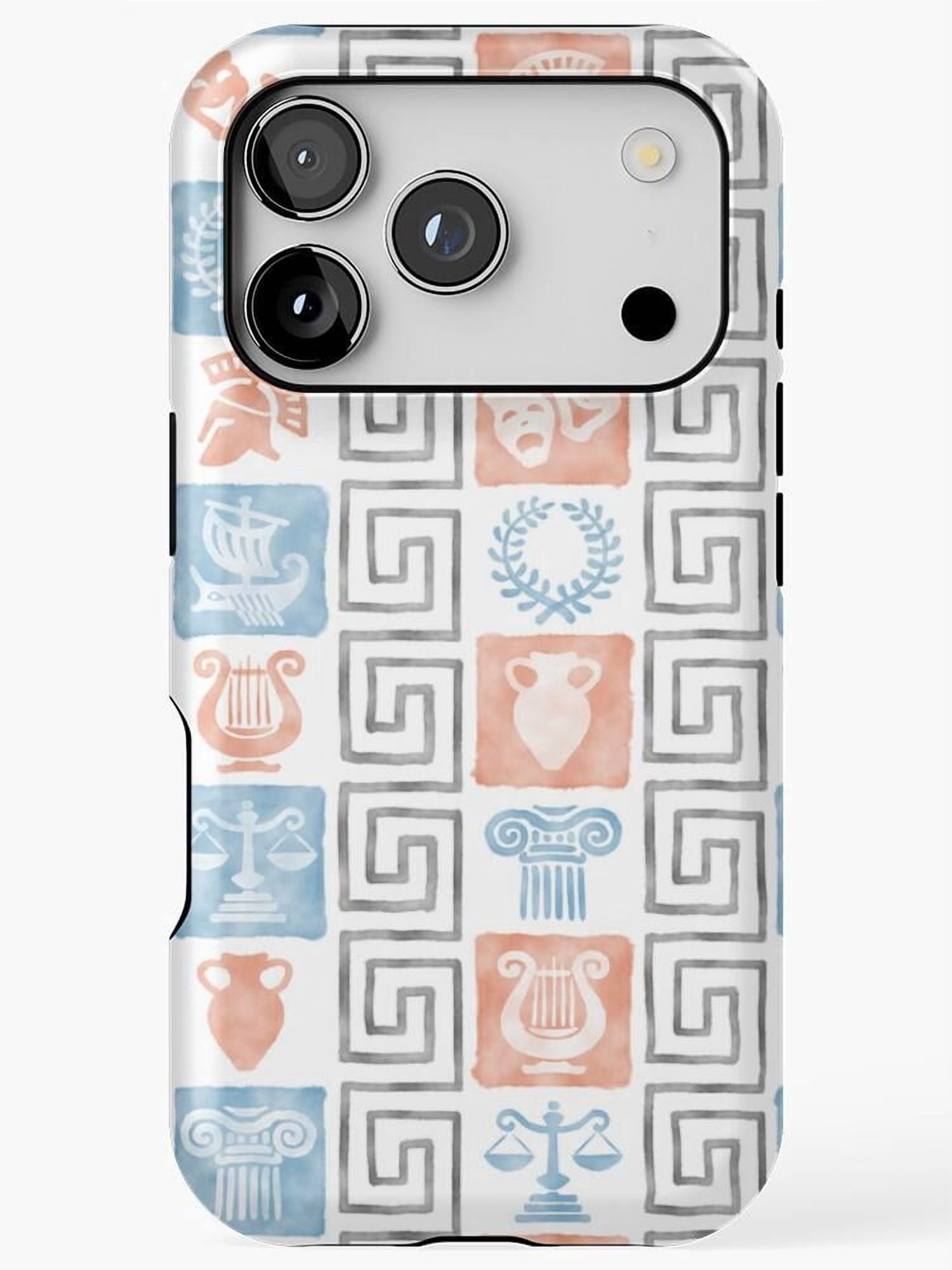 Greek Key, Amphora and Lyre Tough Case for Apple iPhone Series ...