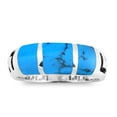thumbnail image 1 of Greek Key Maze Blue Turquoise Sterling Silver Ring-8, 1 of 4