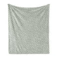 thumbnail image 1 of Greek Key Soft Flannel Fleece Blanket, Geometrical Composition with Traditional Labyrinth in Sage Green and White, Cozy Plush for Indoor and Outdoor Use, 60" x 80", Sage Green White, by Ambesonne, 1 of 5