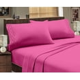 thumbnail image 1 of Greek Key Ultra Soft 1800 Series Egyptian Comfort 4 Piece Sheet Set (Queen, Hot Pink), 1 of 4