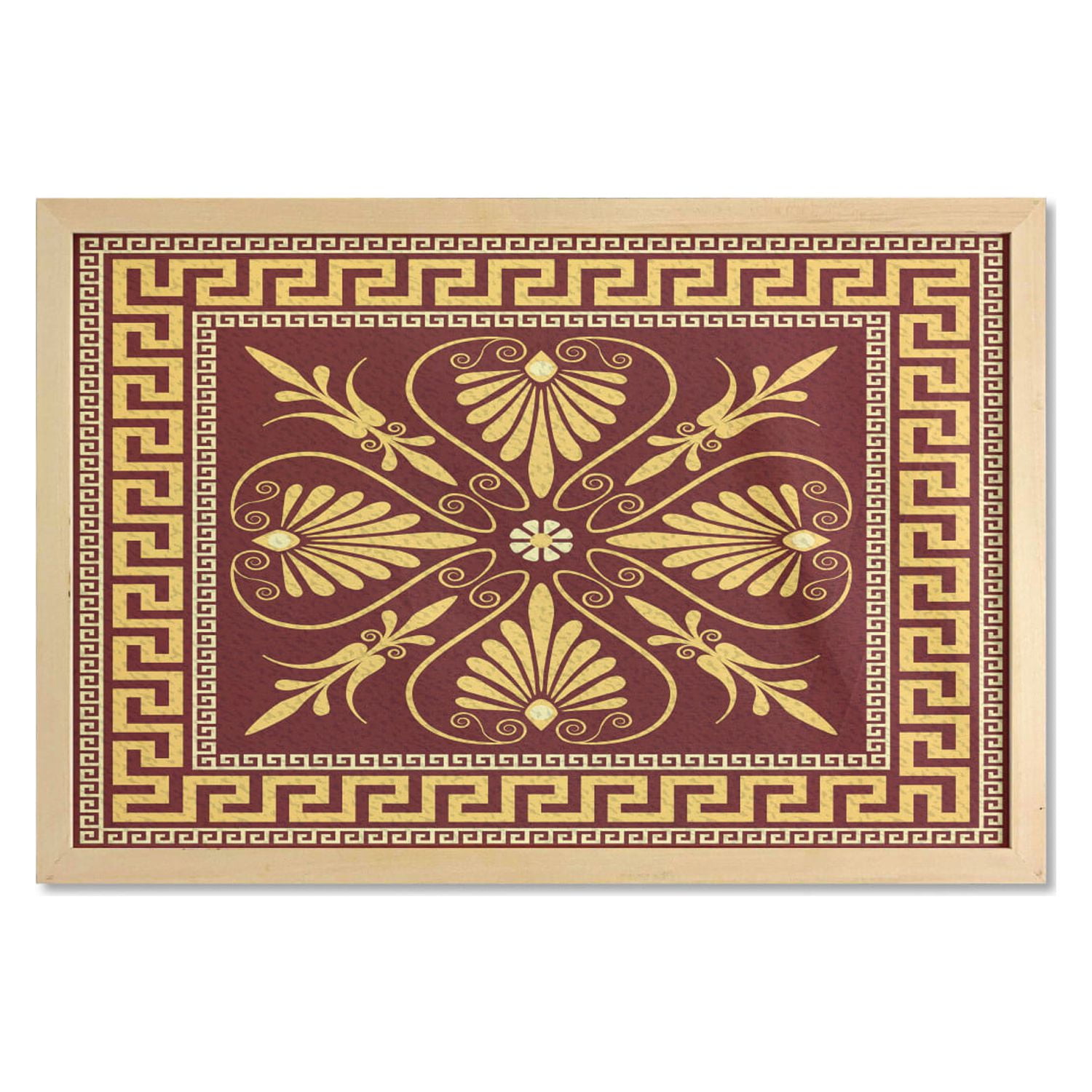 Greek Key Wall Art with Frame, Old Fashioned Frame Design the Labyrinth