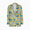 thumbnail image 1 of Greek Mati Mataki - Matiasma Evil Eye pattern Men Blazers Slim Clothing Summer Jacket Man Oversize Daily Suits Tops, 1 of 5