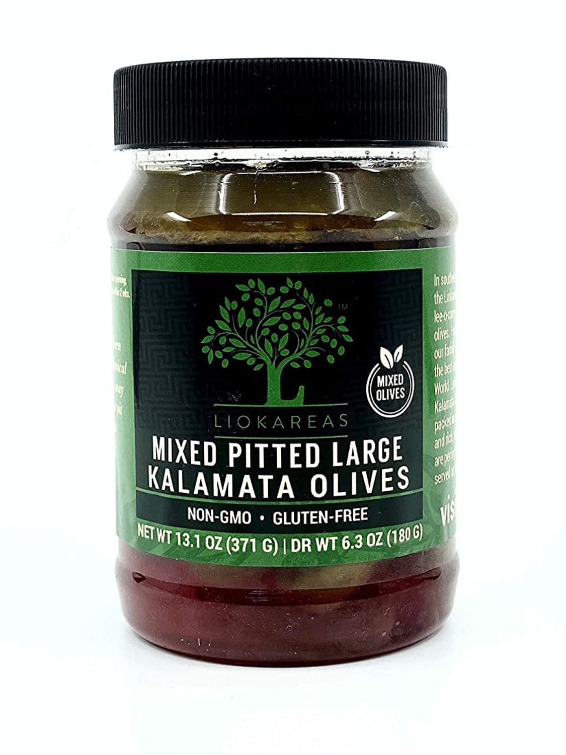 Greek Mixed Pitted Large Olives Kalamata & Green (Halkidiki) Olives