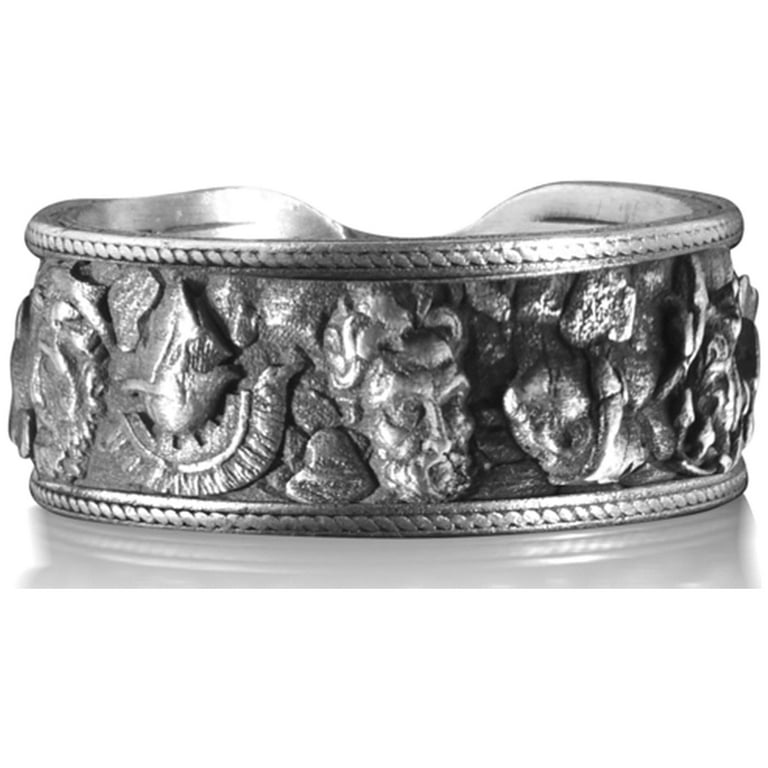 Elephant Band Ring Antiqued Sterling Silver Handcrafted Elephant Band Ring Antiqued Sterling Silver Handcrafted