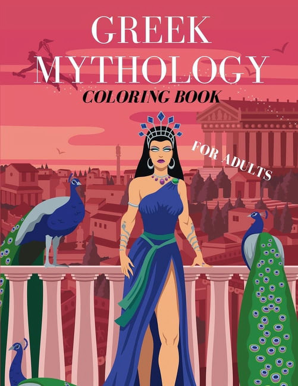 Greek Mythology Coloring Book For Adults: Powerful Gods, Goddesses With ...