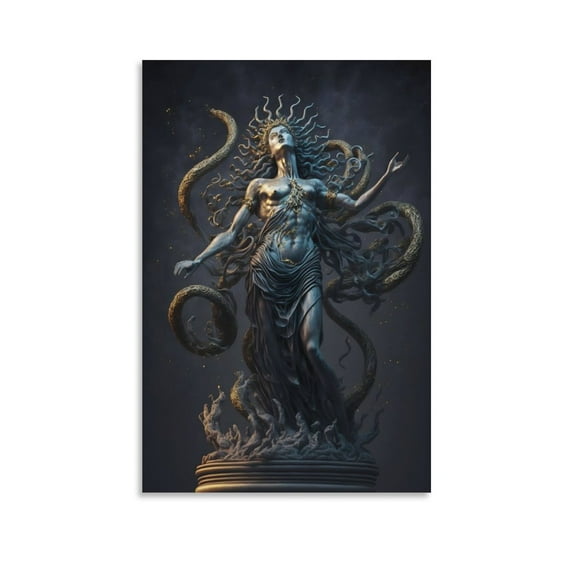 Greek Mythology Medusa The Gorgon Poster Home Decor Poster Wall Art Hanging Picture Print Bedroom Decorative Painting Posters Room Aesthetic 16x24inch(40x60cm)