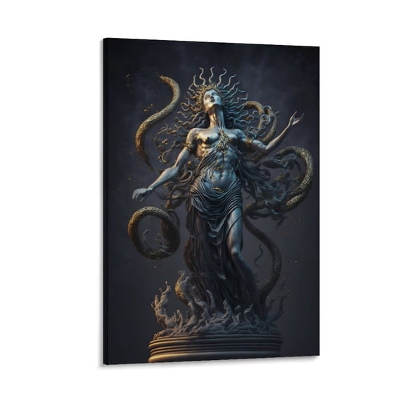 Greek Mythology Medusa The Gorgon Poster Print Photo Art Painting Canvas Poster Home Decorative Bedroom Modern Decor Posters Gifts 16x24inch(40x60cm)