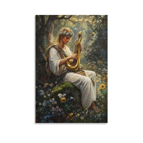 Greek Mythology Poster A-pollo Wall Art, God of The Sun 8 Room Aesthetic Poster Print Art Wall Painting Canvas Posters Gifts Modern Bedroom Decor 20x30inch(50x75cm)