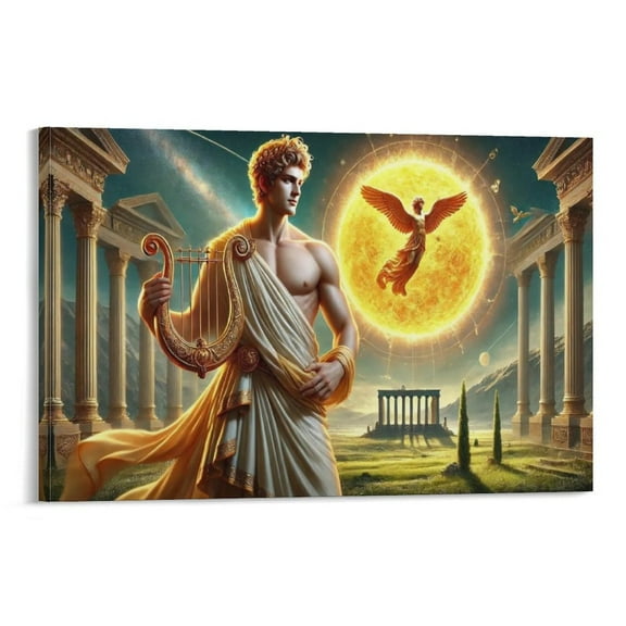 Greek Mythology Poster Apollo - God of The Sun Home Decor Poster Wall Art Hanging Picture Print Bedroom Decorative Painting Posters Room Aesthetic 24x36inch(60x90cm)