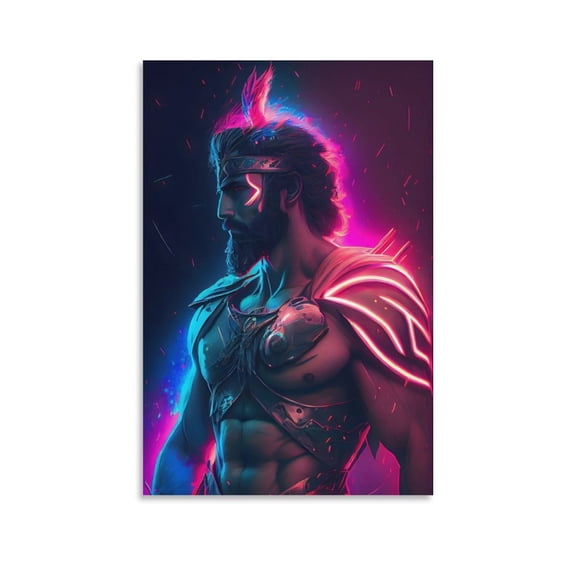Greek Mythology Poster Warrior Sparta (1) Painting On Canvas Wall Art Poster Scroll Picture Print Living Room Walls Decor Home Posters 12x18inch(30x45cm)