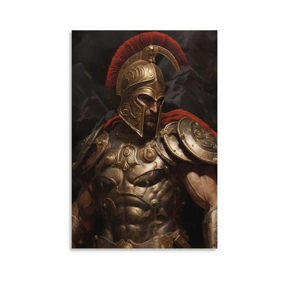 Greek Mythology Poster Warrior Sparta (24) Wall Art Picture Painting Poster Canvas Print Posters Artworks Bedroom Living Room Decor 16x24inch(40x60cm)